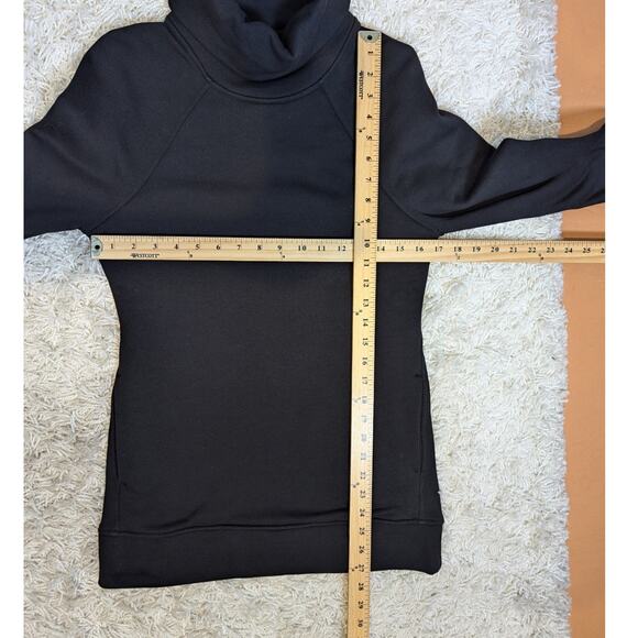 Saint + Sofia Turtleneck Cotton Sweatshirt Black - Picture 8 of 16